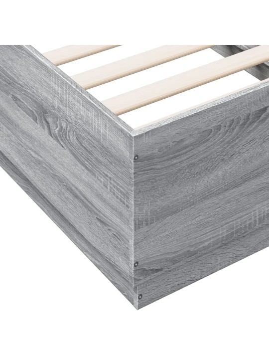 Rám postele s LED osvětlením šedý sonoma 75 x 190 cm kompozit