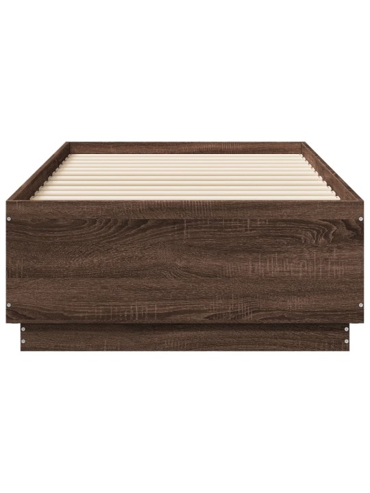 Rám postele s led osvětlením hnědý dub 75 x 190 cm kompozit