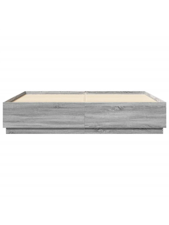 Rám postele šedý sonoma 200 x 200 cm kompozitní dřevo