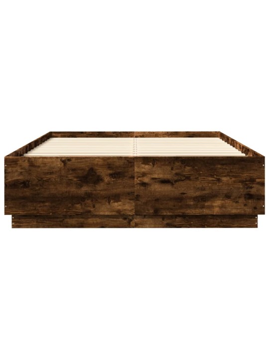 Rám postele kouřový dub 150 x 200 cm kompozitní dřevo