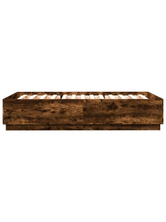Rám postele kouřový dub 150 x 200 cm kompozitní dřevo