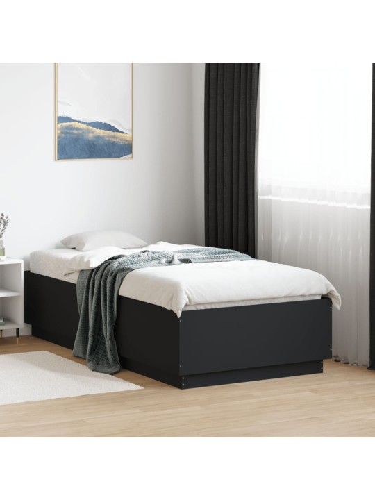 Rám postele černý 90 x 190 cm kompozitní dřevo