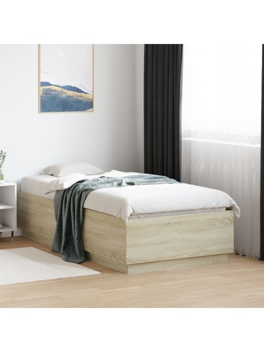 Rám postele dub sonoma 90 x 190 cm kompozitní dřevo