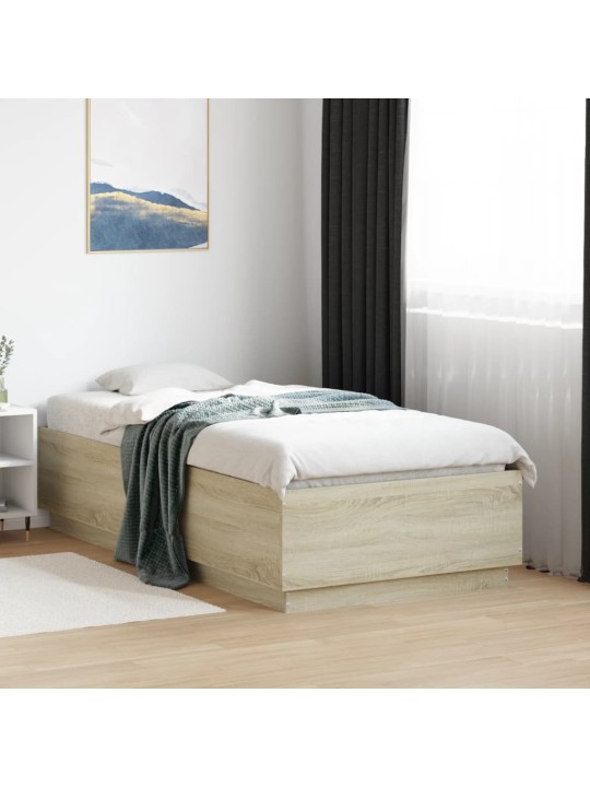 Rám postele dub sonoma 75 x 190 cm kompozitní dřevo