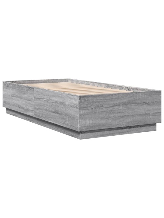 Rám postele šedý sonoma 75 x 190 cm kompozitní dřevo