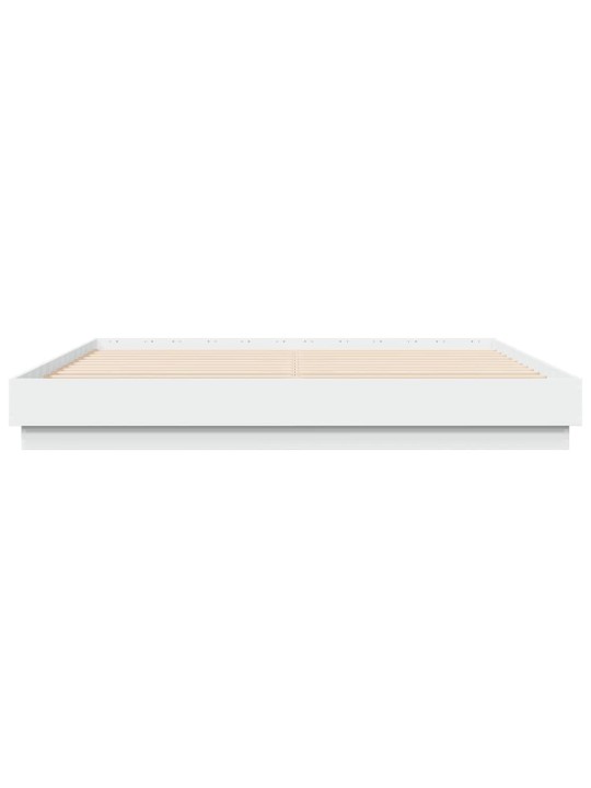 Rám postele s LED osvětlením bílý 200 x 200 cm