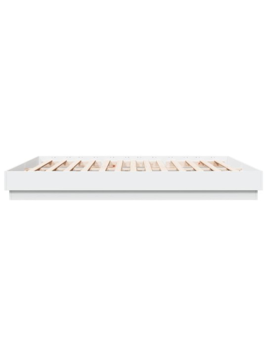 Rám postele s LED osvětlením bílý 200 x 200 cm