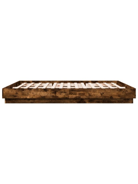 Rám postele s led osvětlením kouřový dub 200 x 200 cm