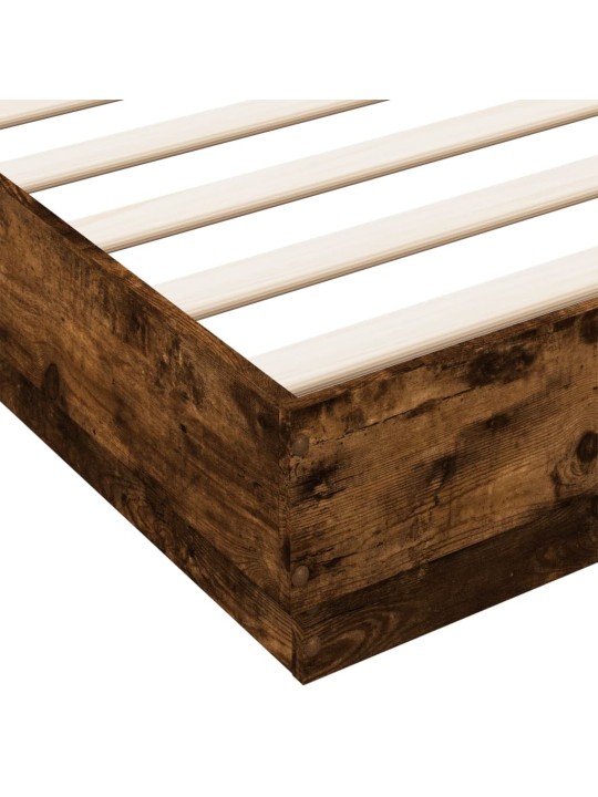 Rám postele s led osvětlením kouřový dub 200 x 200 cm