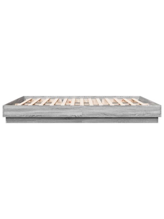 Rám postele s led osvětlením šedý sonoma 200 x 200 cm