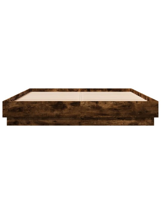 Rám postele s led osvětlením kouřový dub 150 x 200 cm
