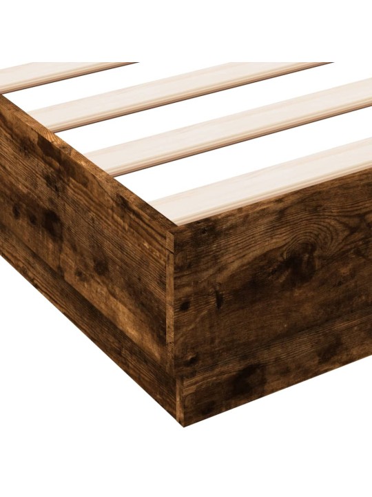 Rám postele s led osvětlením kouřový dub 150 x 200 cm