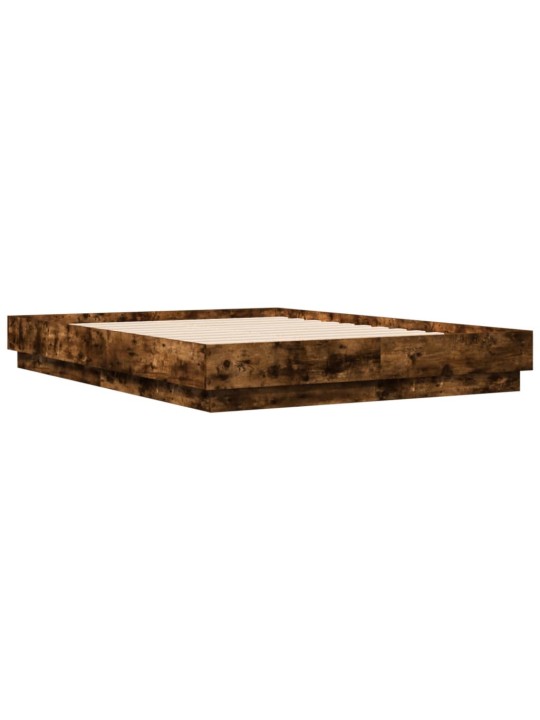 Rám postele s led osvětlením kouřový dub 135 x 190 cm