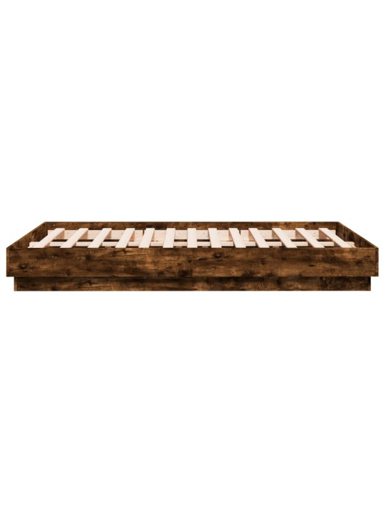 Rám postele s led osvětlením kouřový dub 135 x 190 cm