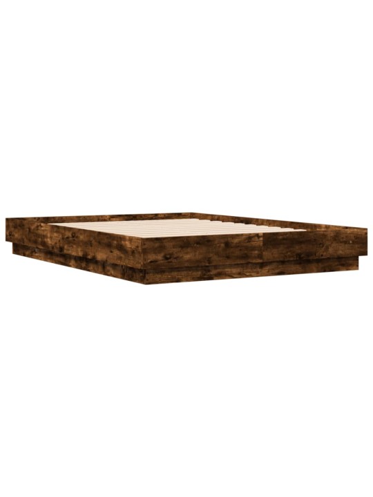 Rám postele s led osvětlením kouřový dub 135 x 190 cm