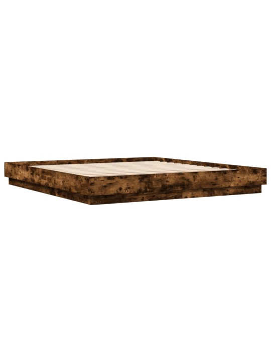 Rám postele kouřový dub 200 x 200 cm kompozitní dřevo