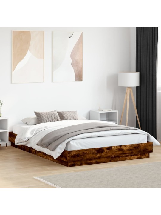 Rám postele kouřový dub 140 x 200 cm kompozitní dřevo