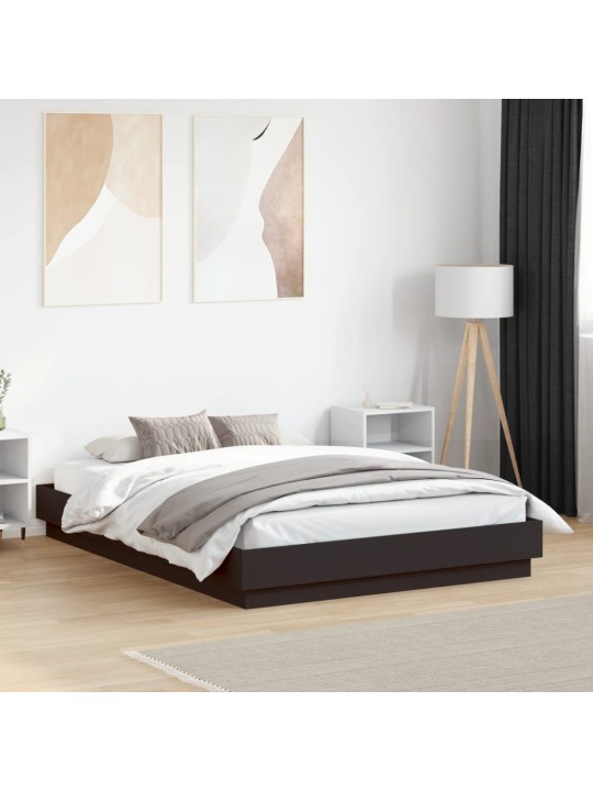Rám postele černý 135 x 190 cm kompozitní dřevo