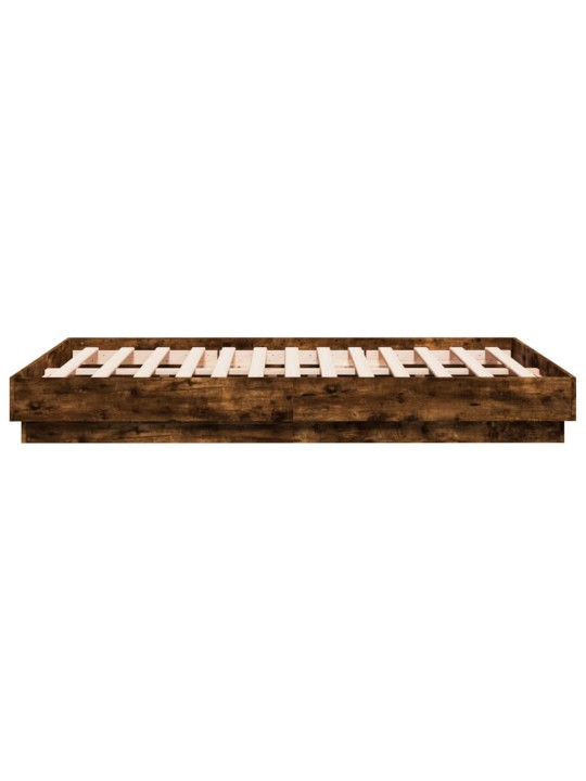 Rám postele kouřový dub 135 x 190 cm kompozitní dřevo