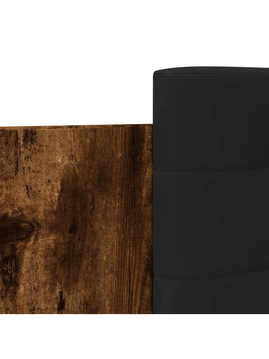 Rám postele s čelem kouřový dub 90 x 200 cm kompozitní dřevo