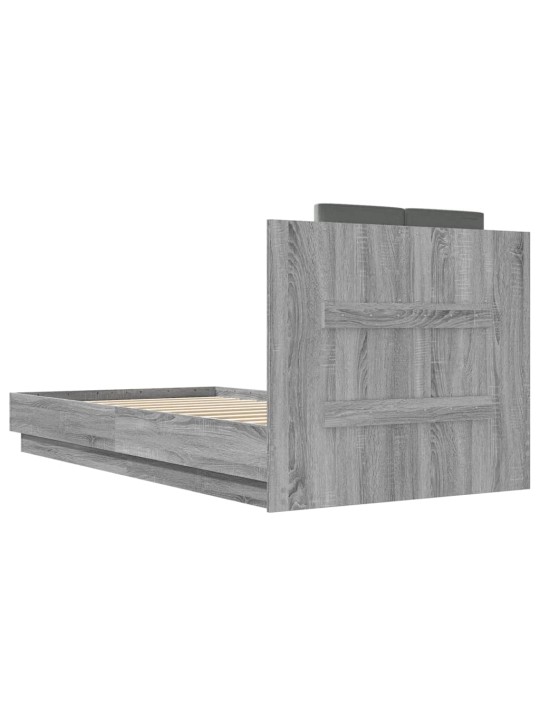 Rám postele s čelem šedý sonoma 75 x 190 cm kompozitní dřevo