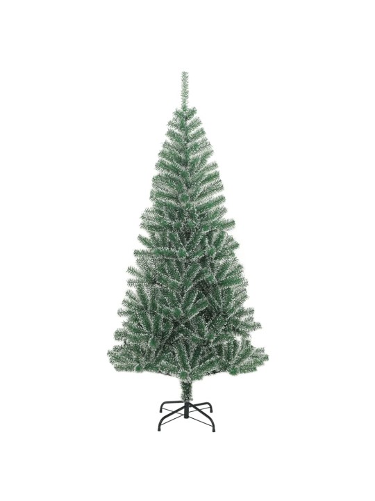 Umělý vánoční stromek s 300 LED a sadou koulí zasněžený 240 cm