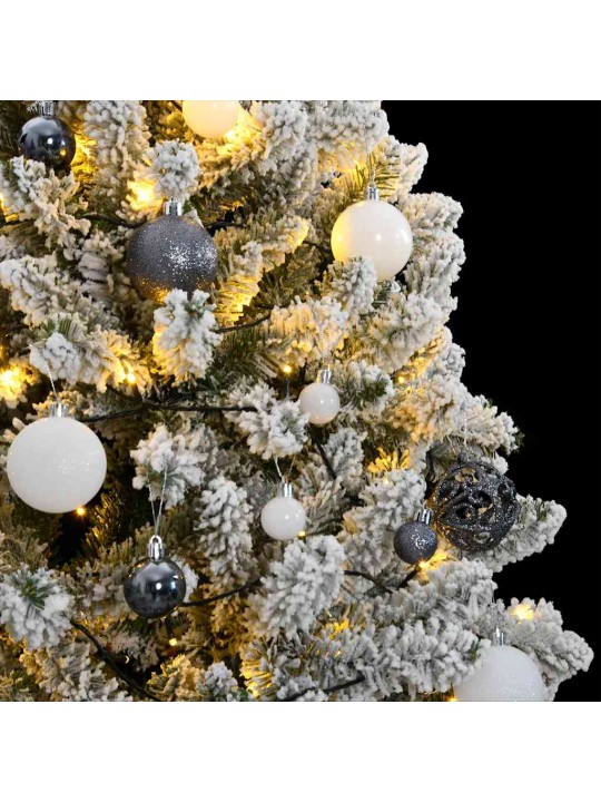 Umělý sklápěcí vánoční stromek s 300 LED a koulemi 270 cm