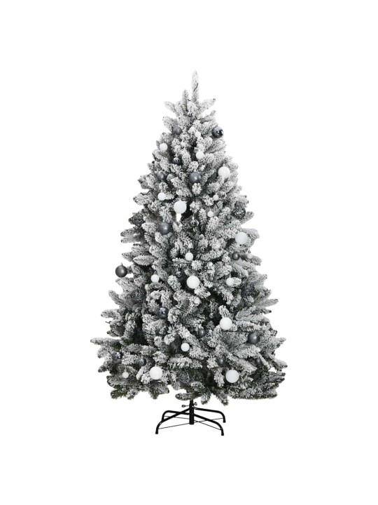 Umělý sklápěcí vánoční stromek s 300 led a koulemi 300 cm