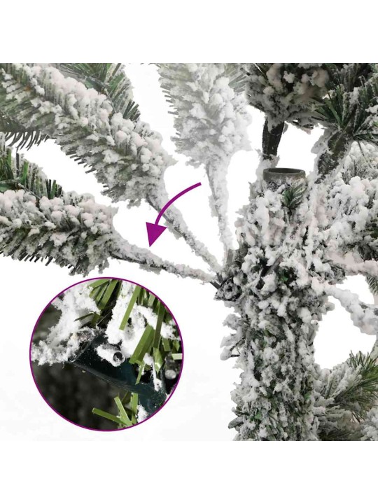 Umělý sklápěcí vánoční stromek s 300 led a koulemi 300 cm