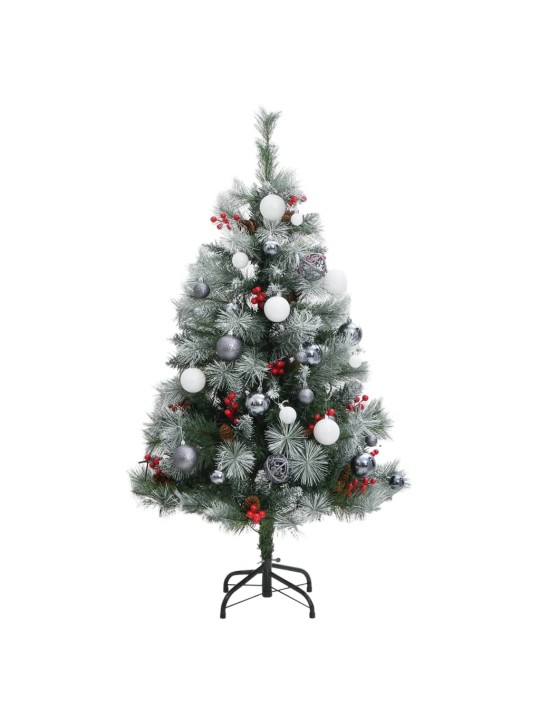 Umělý sklápěcí vánoční stromek se 150 LED a koulemi 150 cm