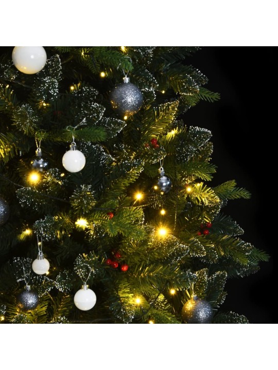 Umělý sklápěcí vánoční stromek se 150 LED a koulemi 120 cm