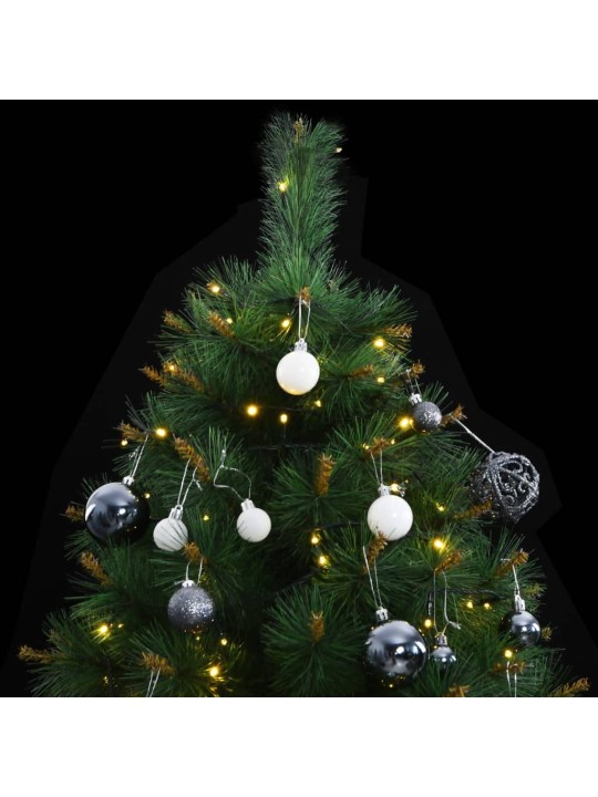 Umělý sklápěcí vánoční stromek se 150 LED a koulemi 120 cm