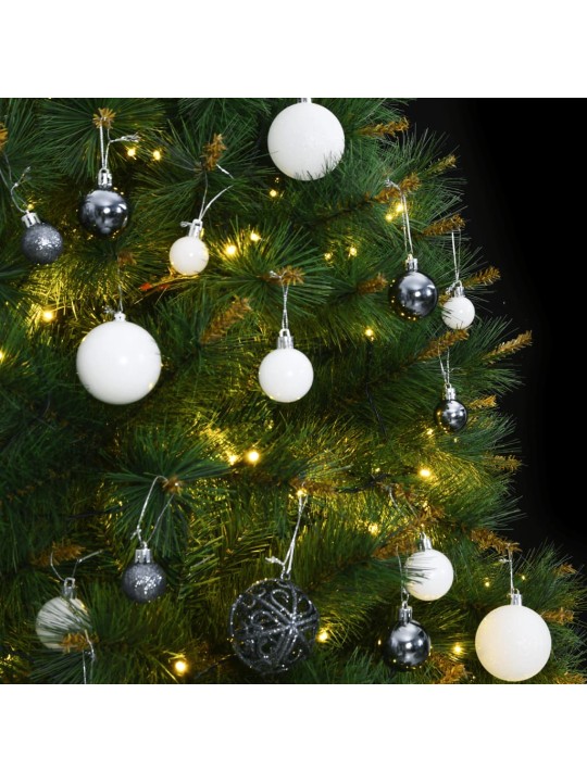 Umělý sklápěcí vánoční stromek se 150 LED a koulemi 120 cm