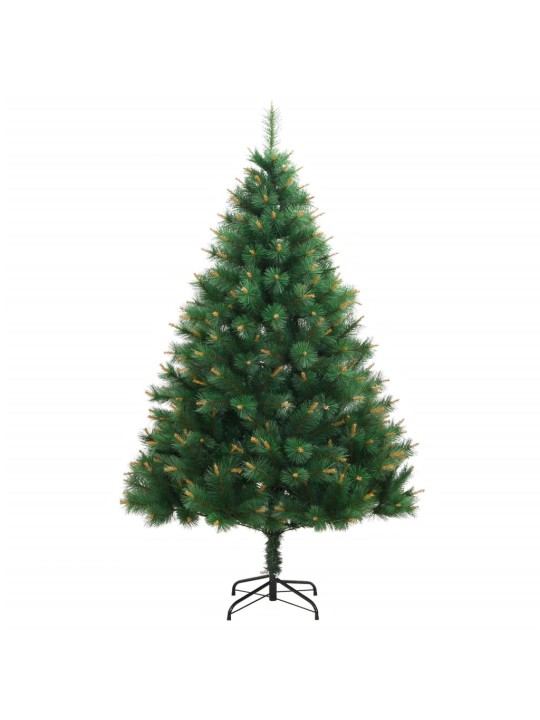 Umělý sklápěcí vánoční stromek se 150 LED a koulemi 120 cm