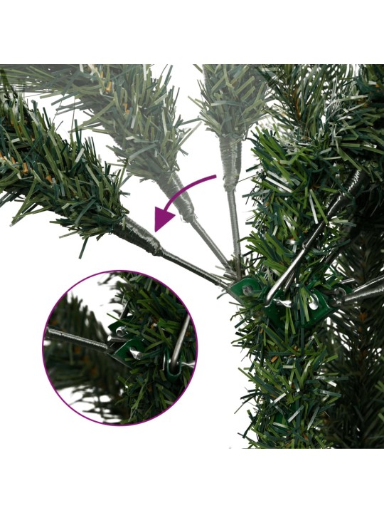 Umělý sklápěcí vánoční stromek se 150 LED a koulemi 120 cm