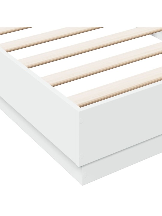 Rám postele s LED osvětlením bílý 100 x 200 cm