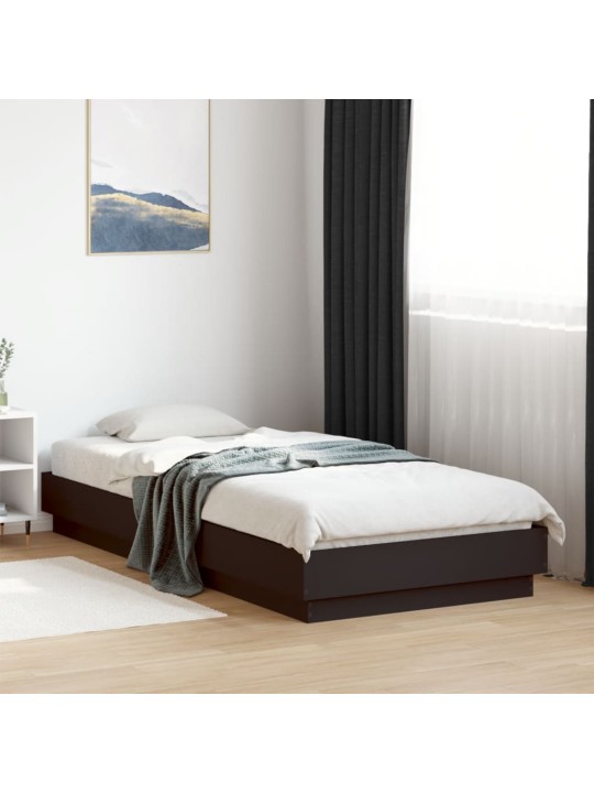 Rám postele s LED osvětlením černý 100 x 200 cm