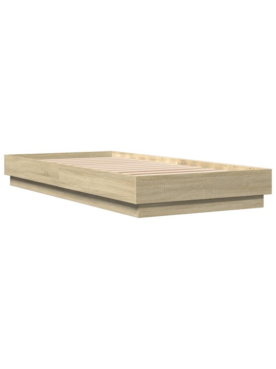 Rám postele s LED osvětlením dub sonoma 100 x 200 cm