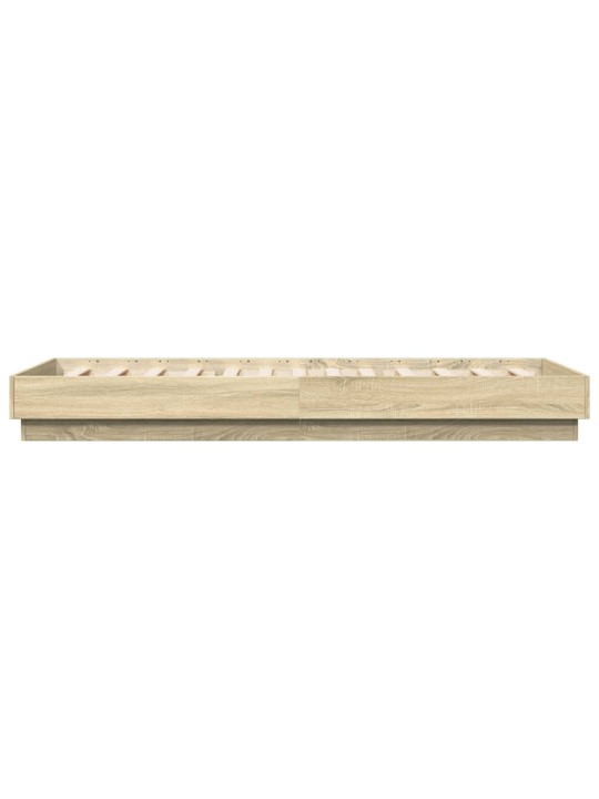 Rám postele s LED osvětlením dub sonoma 100 x 200 cm