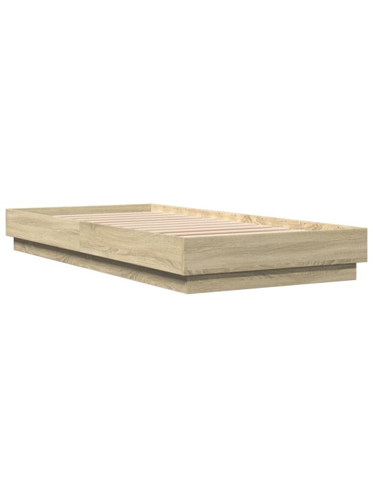Rám postele s LED osvětlením dub sonoma 100 x 200 cm