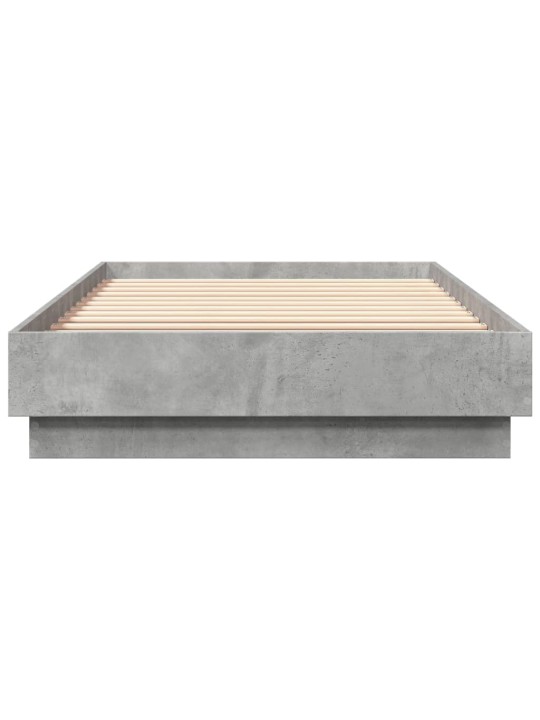Rám postele s led osvětlením betonově šedý 100 x 200 cm