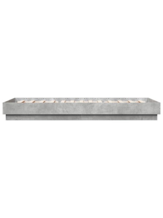 Rám postele s led osvětlením betonově šedý 100 x 200 cm