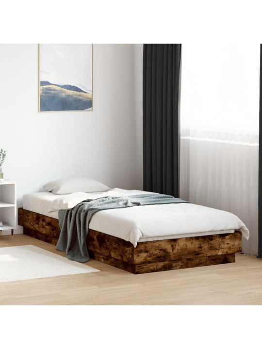 Rám postele s led osvětlením kouřový dub 100 x 200 cm
