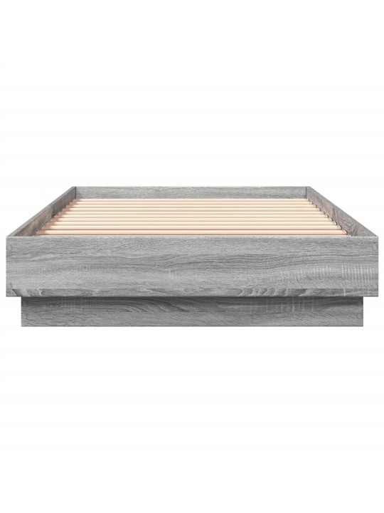Rám postele s LED osvětlením šedý sonoma 100 x 200 cm