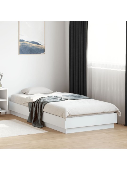 Rám postele s LED osvětlením bílý 90 x 200 cm