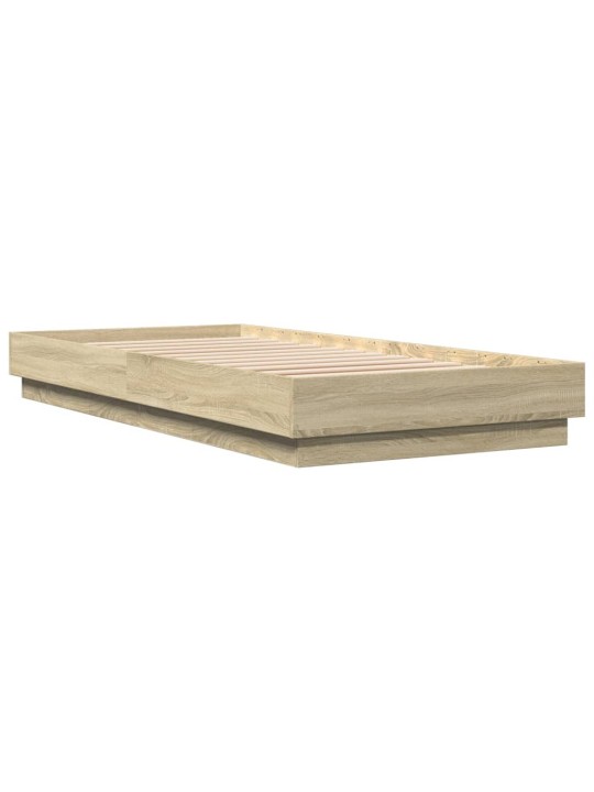Rám postele s LED osvětlením dub sonoma 90 x 200 cm