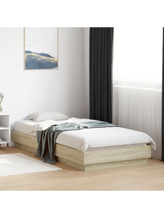 Rám postele s LED osvětlením dub sonoma 90 x 200 cm