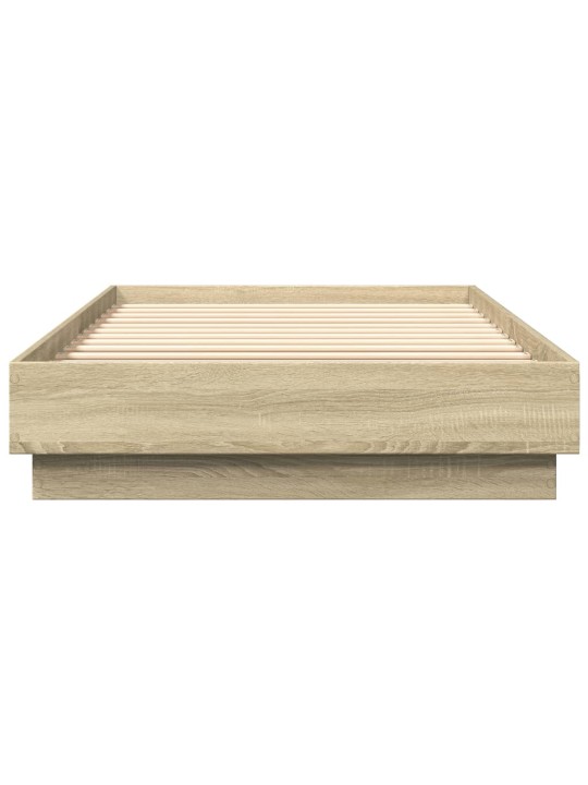 Rám postele s LED osvětlením dub sonoma 90 x 200 cm