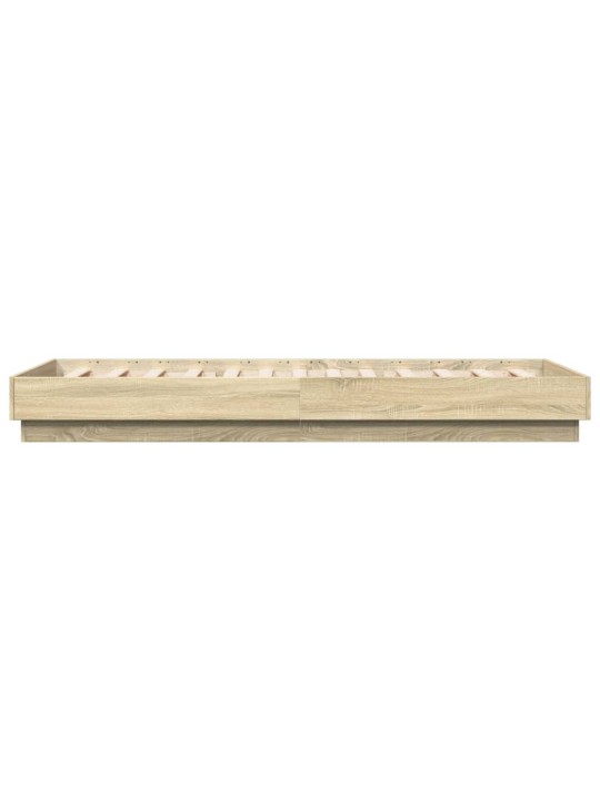 Rám postele s LED osvětlením dub sonoma 90 x 200 cm