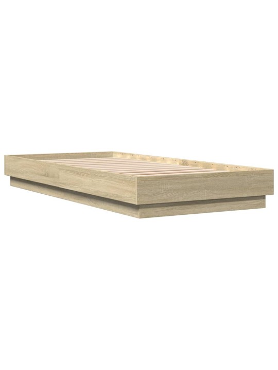 Rám postele s LED osvětlením dub sonoma 90 x 200 cm